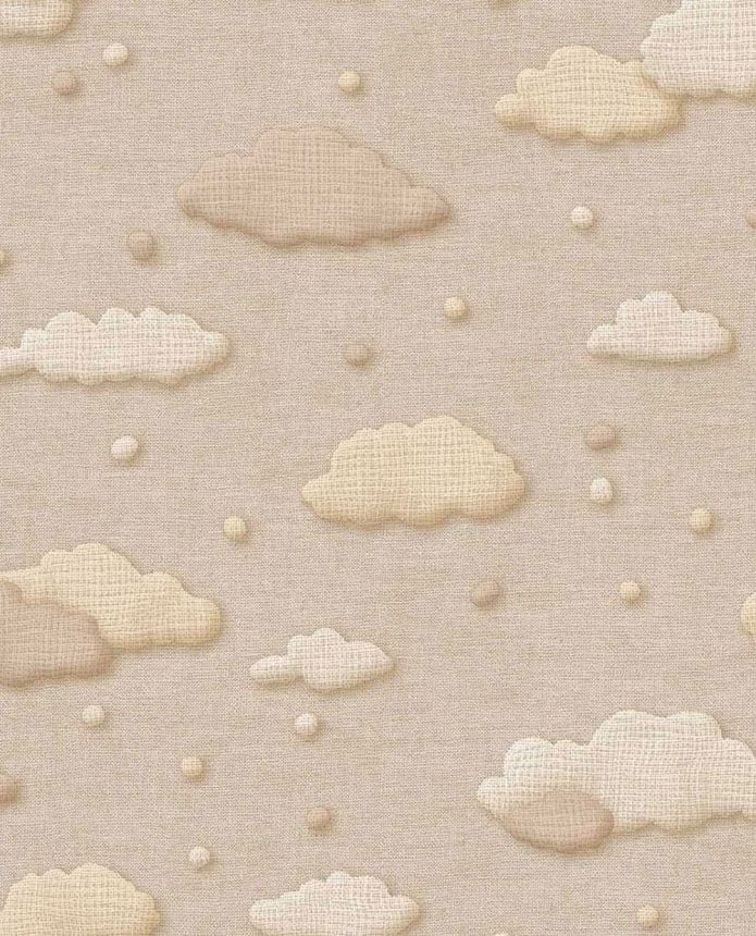 Kindertapete, braun, Wolken, Punkte, 363160, Tiny Treasures, Eijffinger