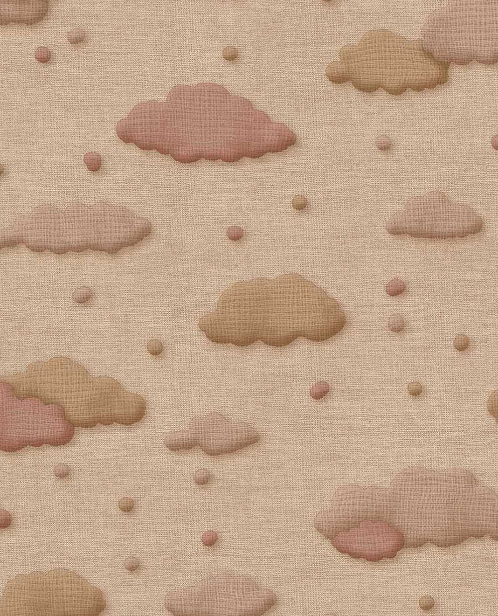 Kindertapete, rotbraun, Wolken, Punkte, 363162, Tiny Treasures, Eijffinger