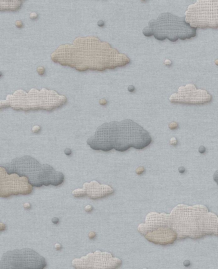 Kindertapete, blau, Wolken, Punkte, 363163, Tiny Treasures, Eijffinger