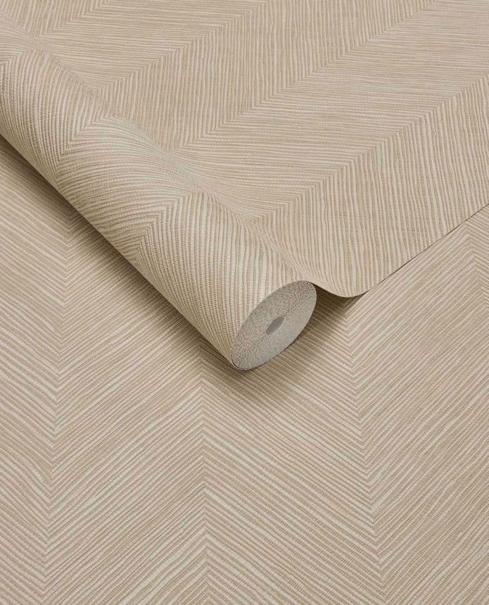 Geometrische Tapete, beige, Bastoptik, 363234, Calm Crafted, Eijffinger