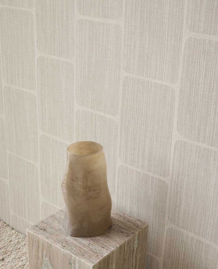 Geometrische Tapete, cremegrau, 363252, Calm Crafted, Eijffinger
