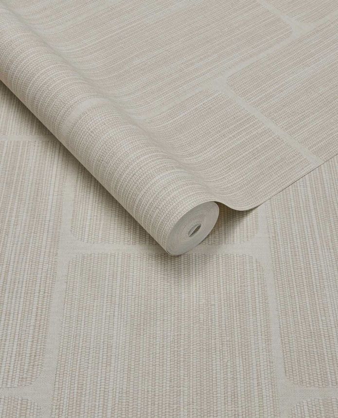 Geometrische Tapete, cremefarben, 363254, Calm Crafted, Eijffinger