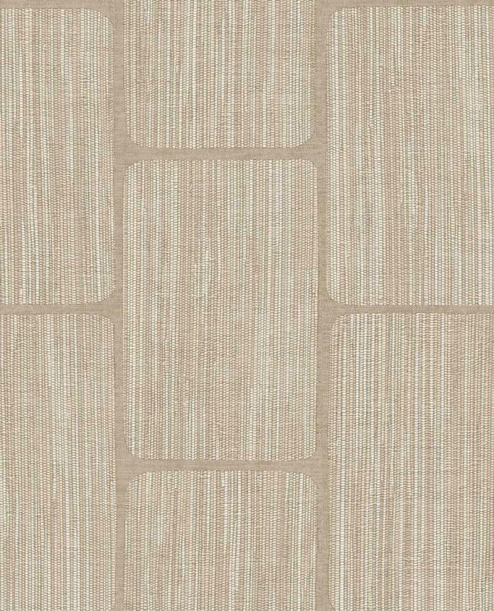 Geometrische Tapete, braun-beige, 363255, Calm Crafted, Eijffinger