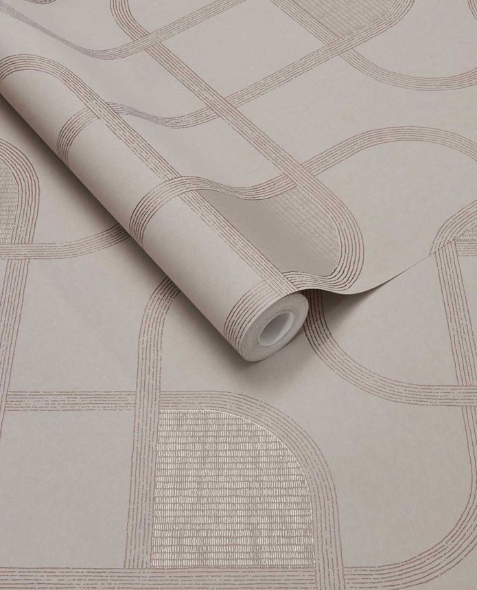 Geometrische Tapete, rosa, Streifen, 363261, Calm Crafted, Eijffinger