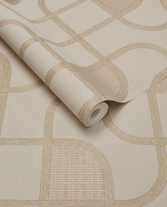 Geometrische Tapete, orange-rosa, Streifen, 363263, Calm Crafted, Eijffinger