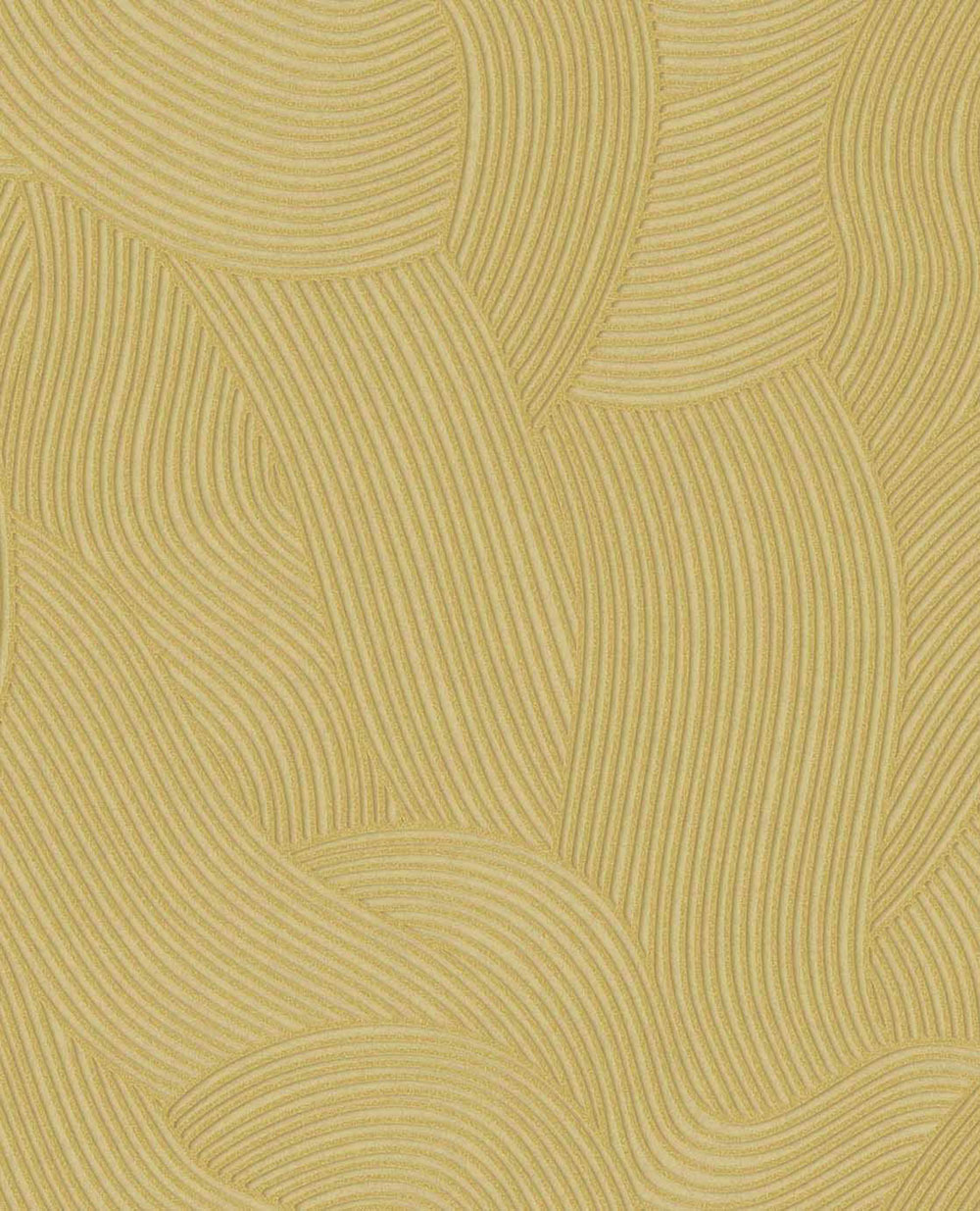 Tapete, gelb, Wellen, 363276, Calm Crafted, Eijffinger