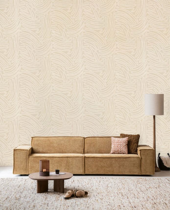 Fototapete, creme-beige, Strickoptik, 363281, Calm Crafted, Eijffinger