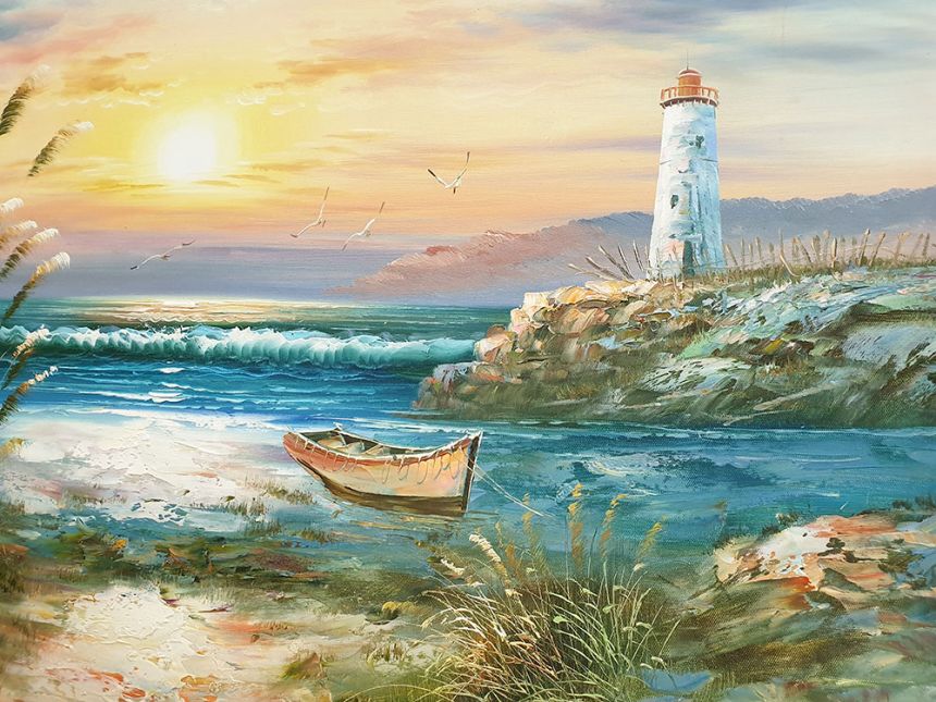 Fototapeten nach Maß, Leuchtturm und Meer, 10200, Vavex