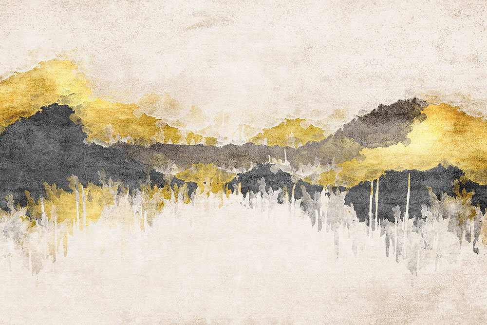 Fototapeten nach Maß, Gemälde einer Berglandschaft, 10217, Vavex