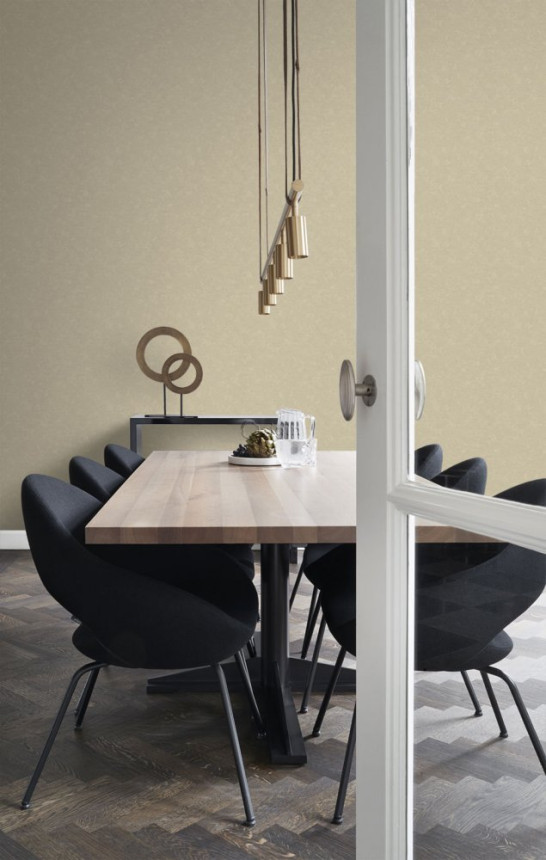 Beige Vliestapete mit feinem Metallic-Glanz 346206, Matières - Metal, Origin