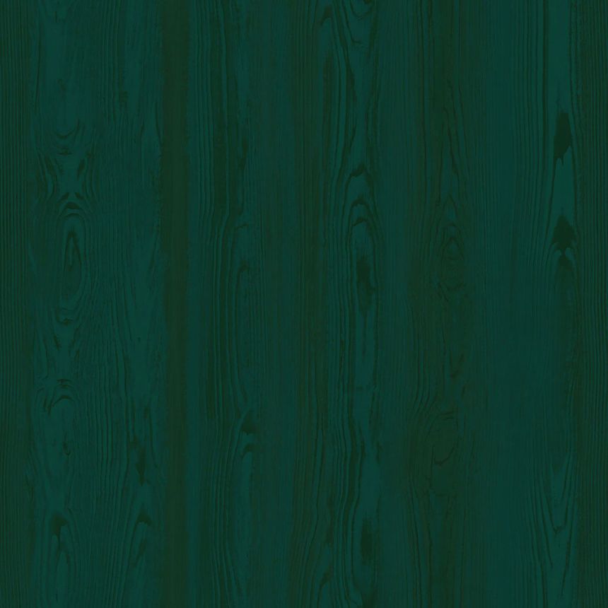 Grüne Metallic-Vliestapete, Holzimitat 347535, Matières - Wood, Origin