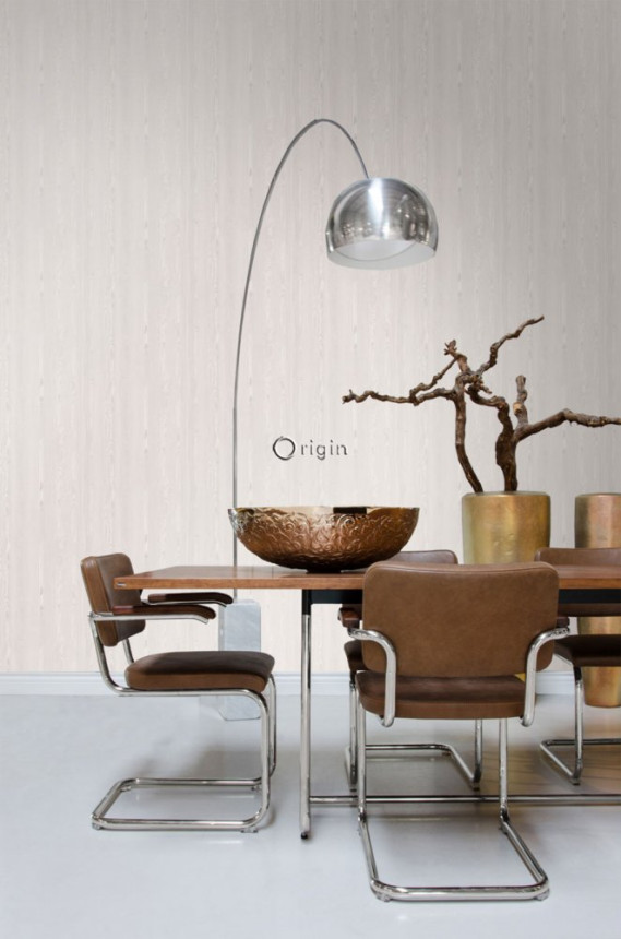 Metallic grau-beige Vliestapete, Holzimitat 347534, Matières - Wood, Origin