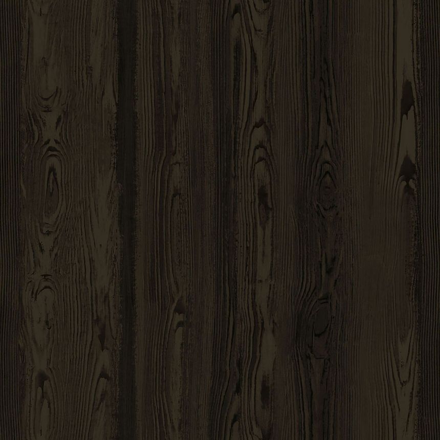 Vliestapete Holz, Holzimitat schwarz 347526, Matières - Wood, Origin