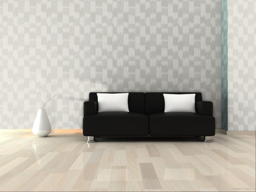 Abstrakte Tapete, Grau-Silber, Weiß, Streifen, RE521031, Renaissance, Design ID