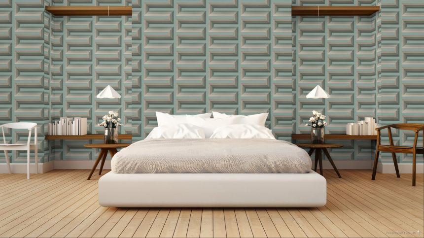 3D-Tapete, Türkis, RE521075, Renaissance, Design ID