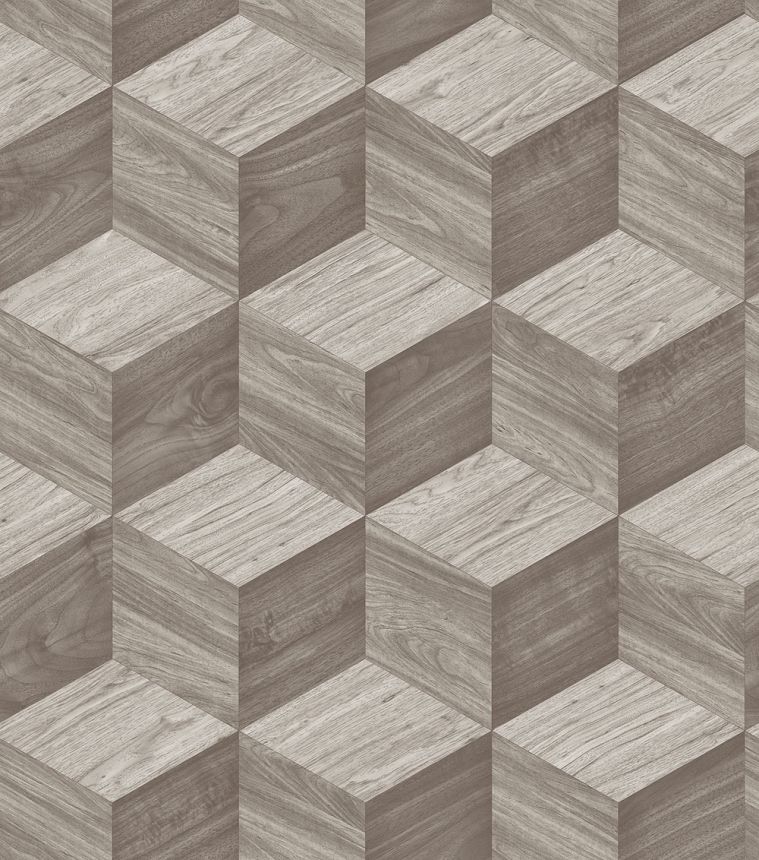 3D-Tapete in Holzoptik, Grau, RE521092, Renaissance, Design ID