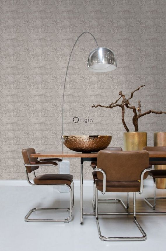 Vliestapete für die Wand, Imitation von grauen Steinfliesen 347581, Matières - Stone, Origin