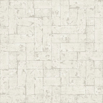 Graue Vliestapete, Imitation von Steinverkleidung 347568, Matières - Stone, Origin