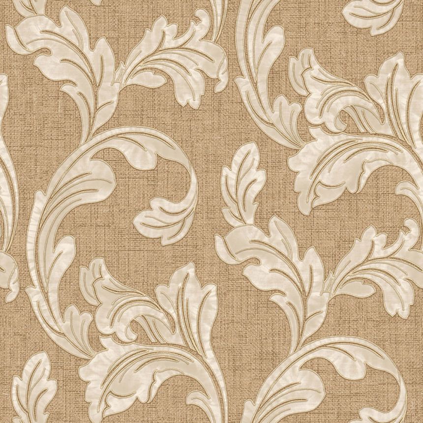 Vliestapete, beige, Blätter, Z40008, Tradizione Italiana 3, Zambaiti Parati Z40008, Tradizione Italiana 3, Zambaiti Parati