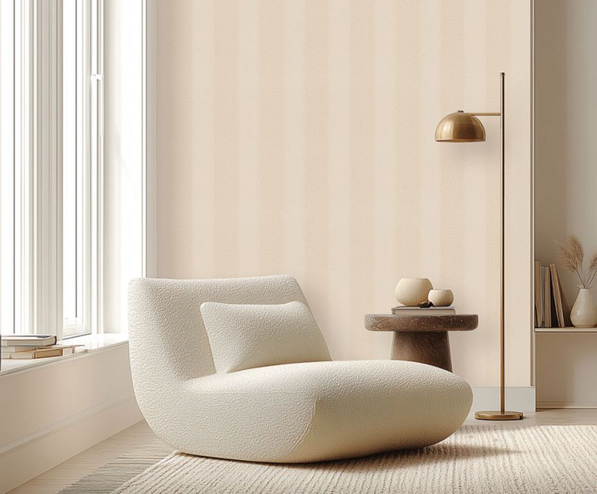 Luxuriöse Vliestapete, cremefarben, Streifen, Z40030, Tradizione Italiana 3, Zambaiti Parati