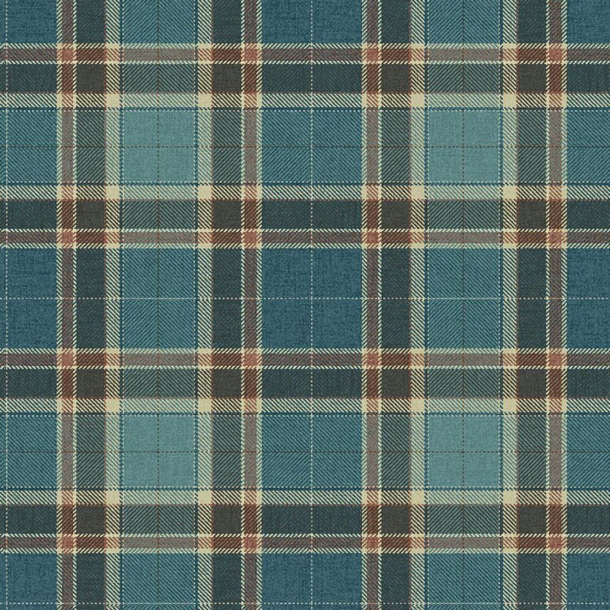 Tapete „Stirling“, blau, rot, CA10412, Carl Robinson Edition 24 „The Highlands“