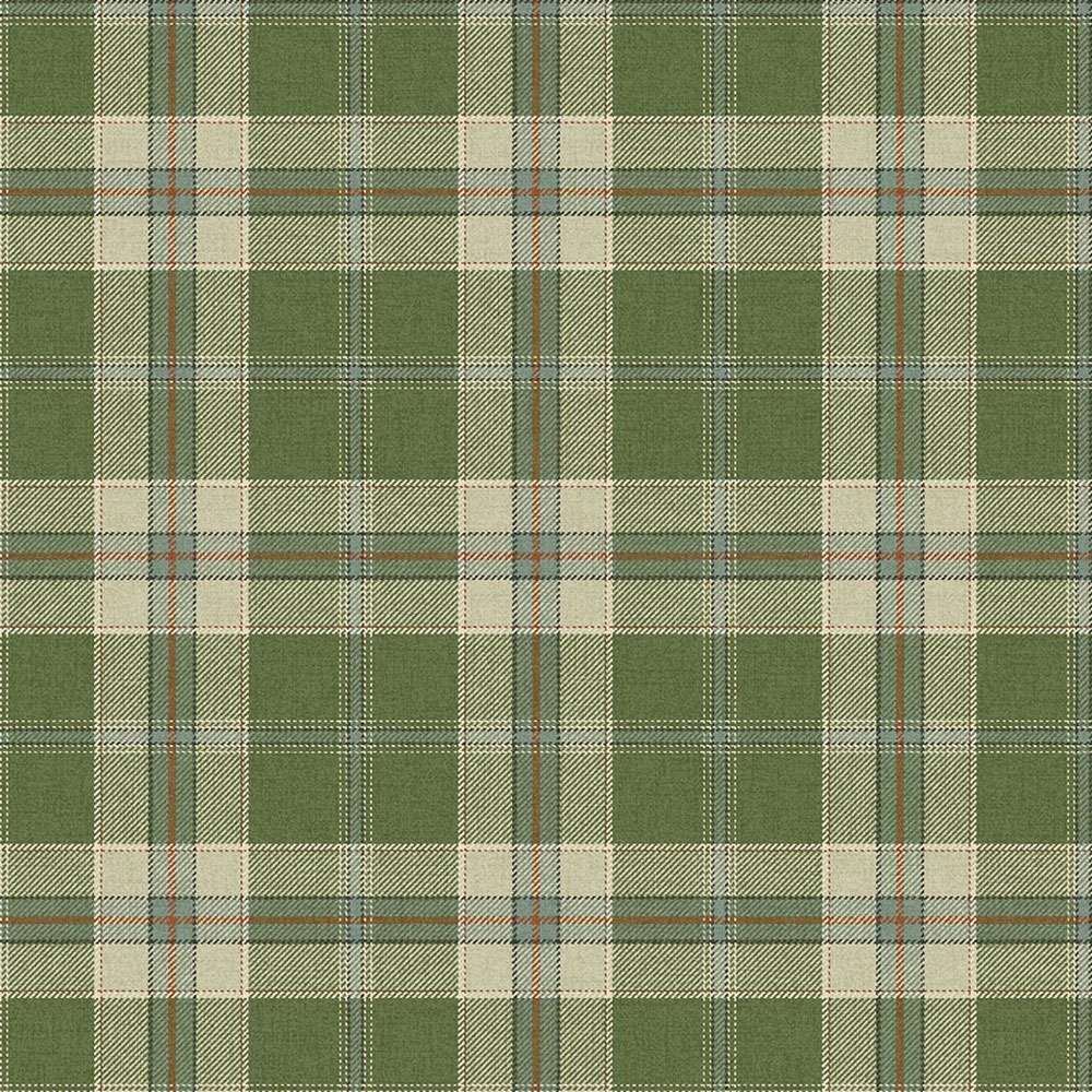 Tapete „Inveraray“, grün, beige, CA10904, Carl Robinson Edition 24 „The Highlands“