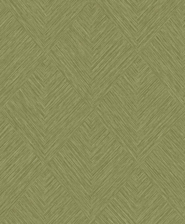 Vlies-Tapete, grün, geometrisches Muster, PW3007, Precious Weaves, Grandeco   AUSGEPACKT