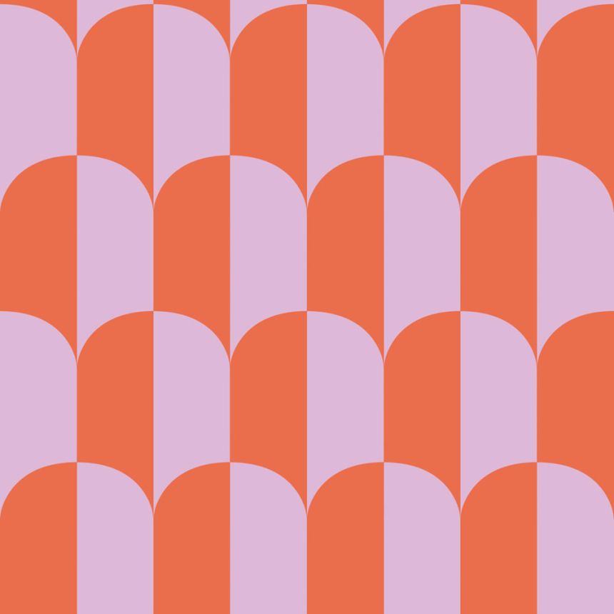 Tapete mit Art-Déco-Muster, rosa, rot, 139982, Color Pop, Esta Home