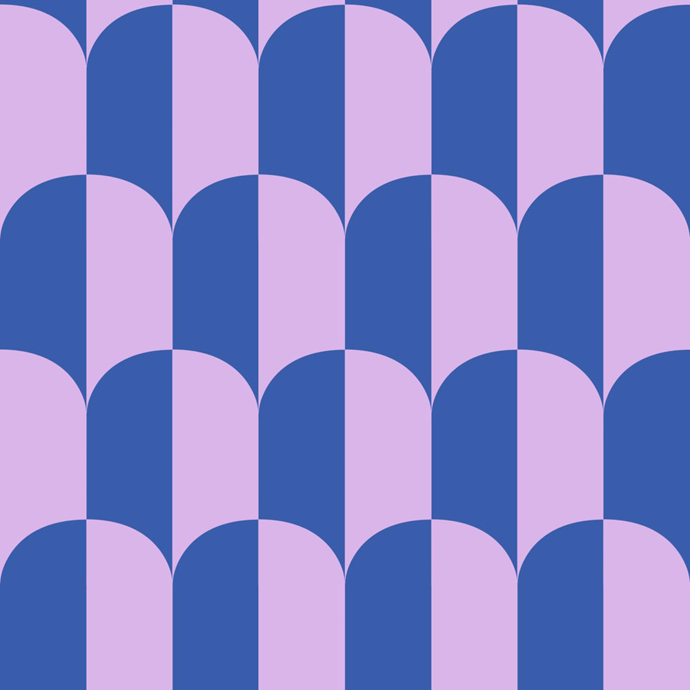 Tapete mit Art-Déco-Muster, blau, rosa, 139983, Color Pop, Esta Home