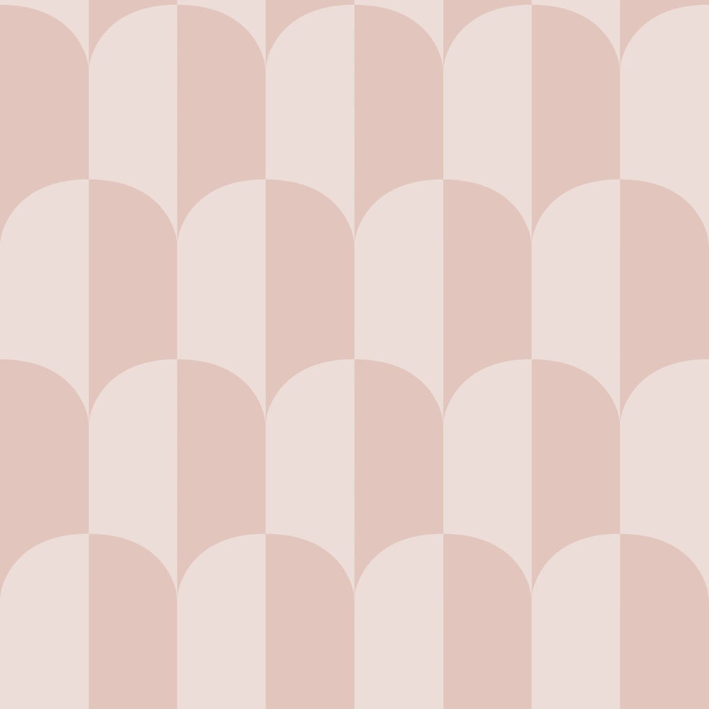 Tapete mit Art-Déco-Muster, altrosa, 139986, Color Pop, Esta Home