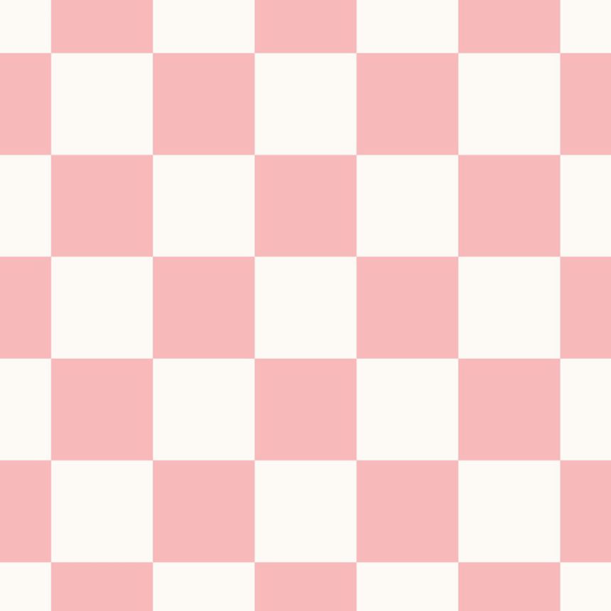 Tapete mit Schachbrettmuster, weiß, rosa, 139998, Color Pop, Esta Home