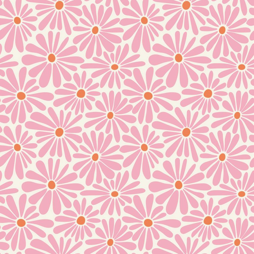 Blumentapete, rosa, weiß, 131149, Color Pop, Esta Home