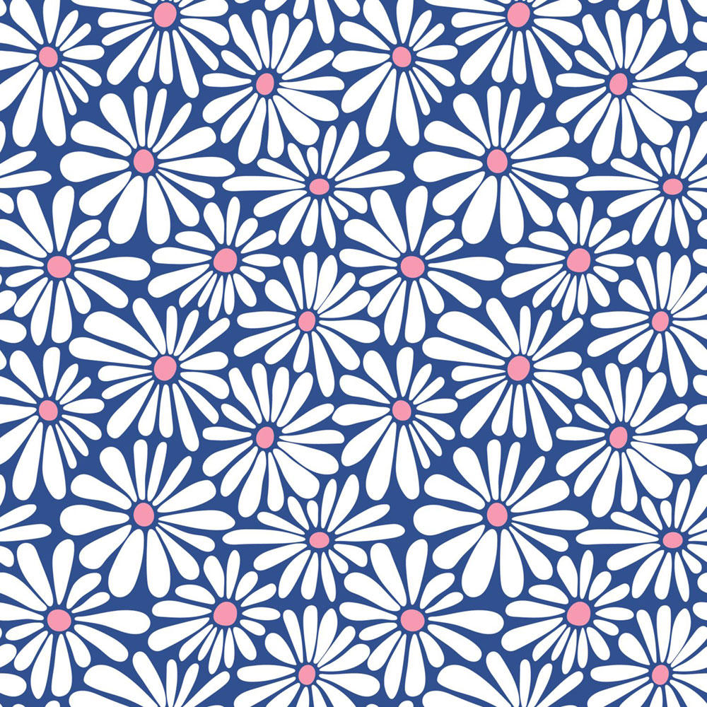 Blumentapete, blau, weiß, 131150, Color Pop, Esta Home