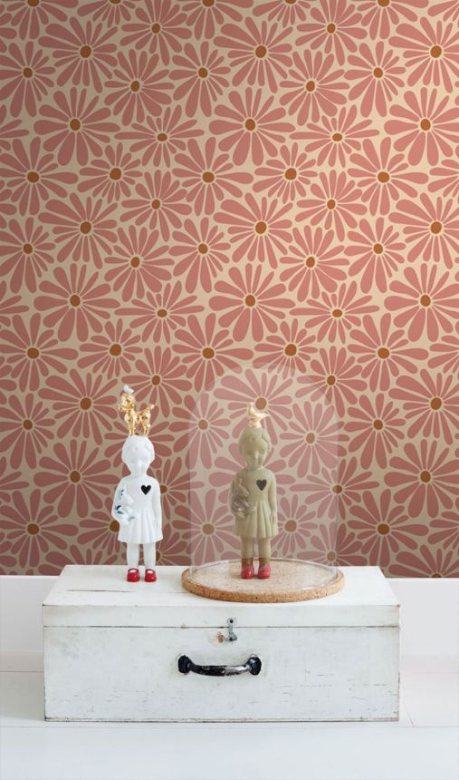 Blumentapete, rosa, rot-braun, 131151, Color Pop, Esta Home