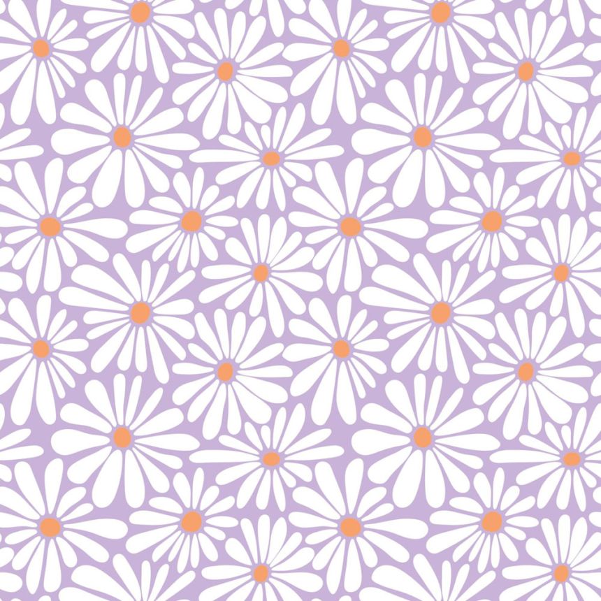 Blumentapete, weiß, violett, 131153, Color Pop, Esta Home