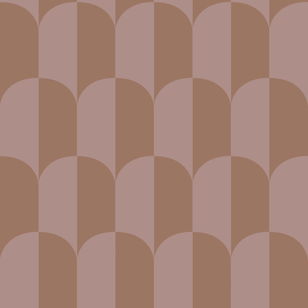 Tapete mit Art-Déco-Muster, braun, braun-violett, 131235, Color Pop, Esta Home
