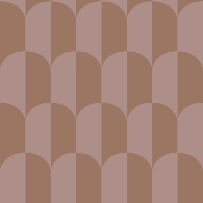 Tapete mit Art-Déco-Muster, braun, braun-violett, 131235, Color Pop, Esta Home