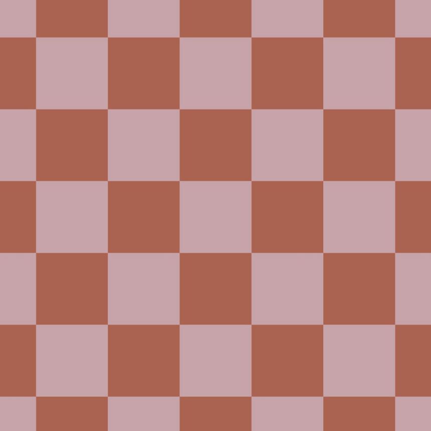 Tapete mit Schachbrettmuster, rot-braun, rosa, 131419, Color Pop, Esta Home