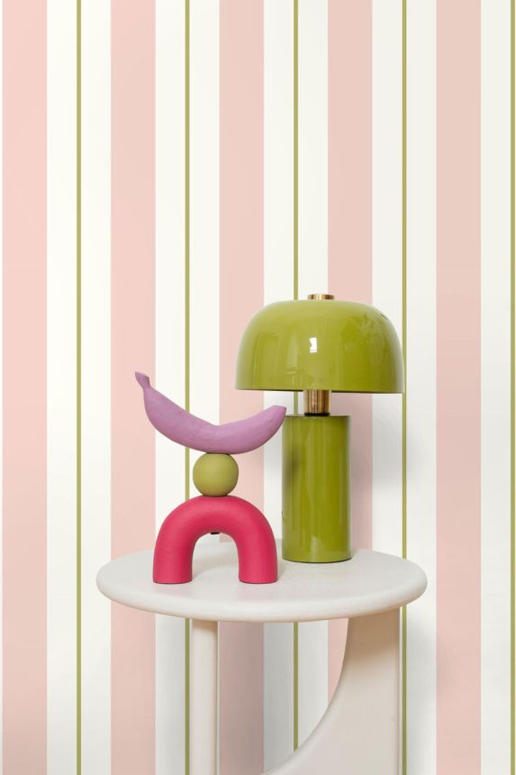 Tapete mit Streifen, rosa, grün, 131478, Color Pop, Esta Home