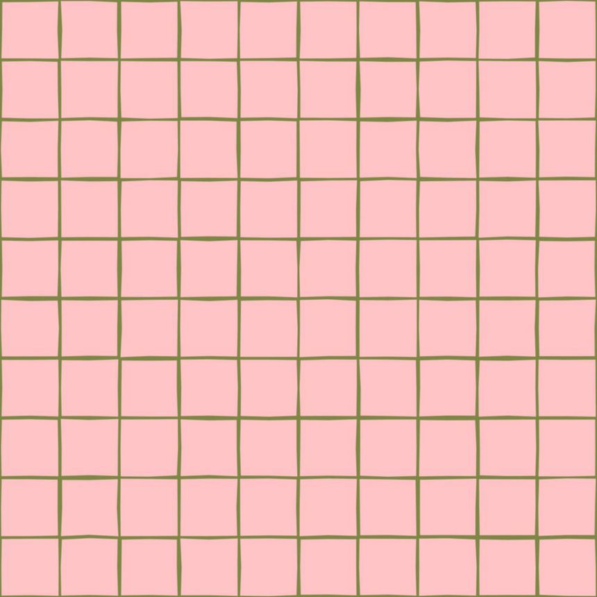 Tapete mit Gittermuster, rosa, grün, 131594, Color Pop, Esta Home