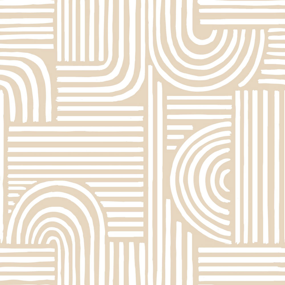 Geometrische Tapete, weiß, beige, 139935, Color Pop, Esta Home