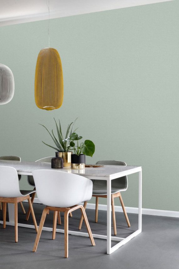Grau-grüne Tapete, Stoffimitat, Vliestapete 148740, Blush, Esta Home