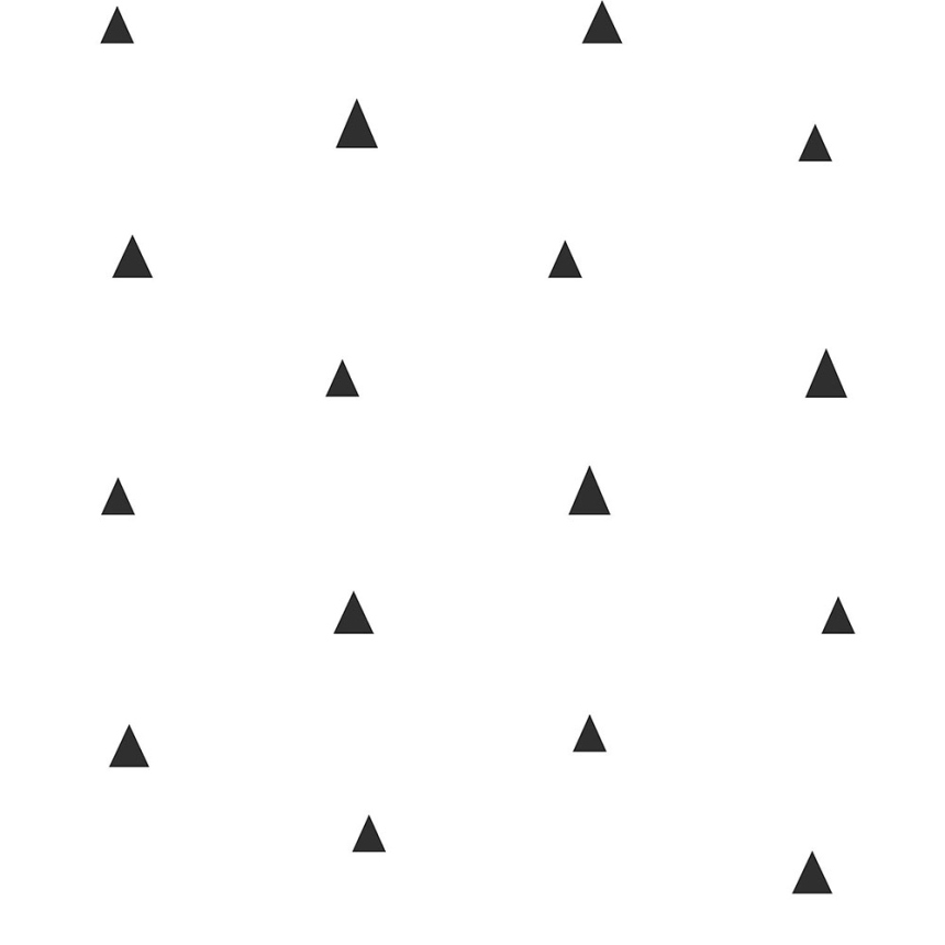 Tapete mit geometrischen mustern - schwarze Dreiecke, Vliestapete 347681, Precious, Origin