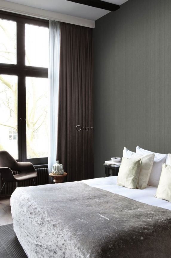 Tapete, Imitation grauer Webstoff, Vliestapete 347628, Natural Fabrics, Origin