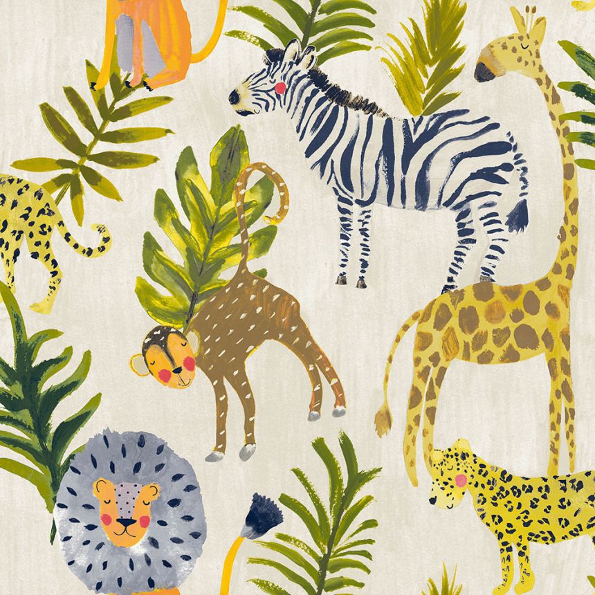 Kindertapete - Tiere aus Afrika JS2101, Jack´N Rose 2024 , Grandeco