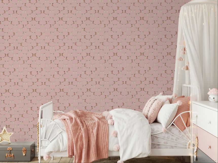 Moderne, rosa Tapete, Vliestapete 6500-4, Batabasta, ICH Wallcoverings