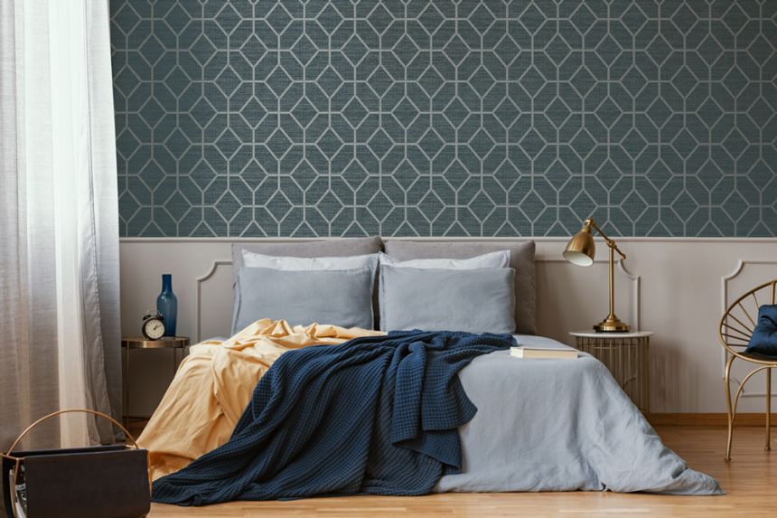 Türkise Luxustapete mit geometrischen Mustern 112657, Opulence, Graham & Brown