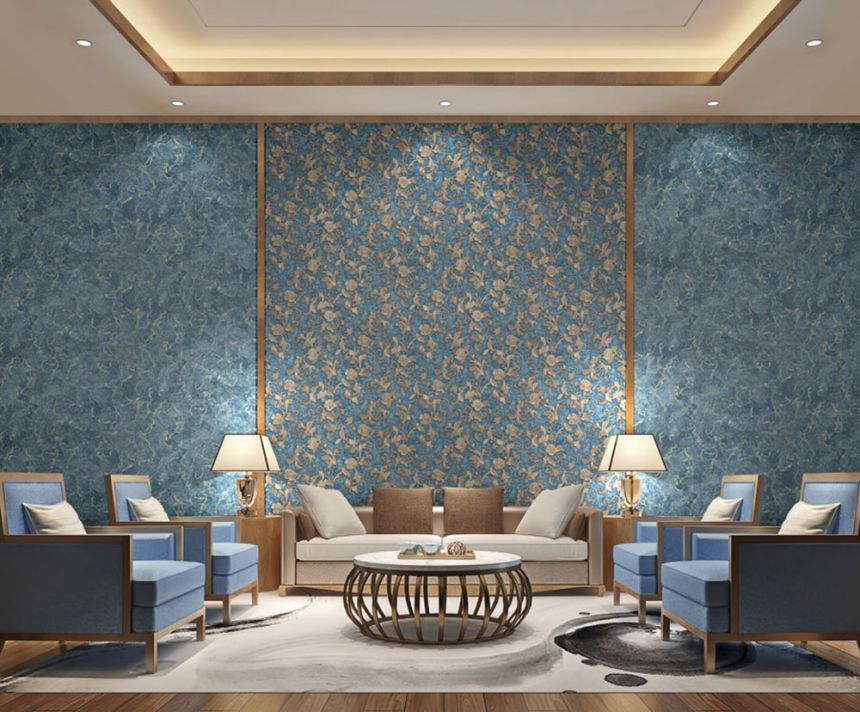Luxus grau-blaue Tapete, Ornamente M31939, Magnifica Murella, Zambaiti Parati