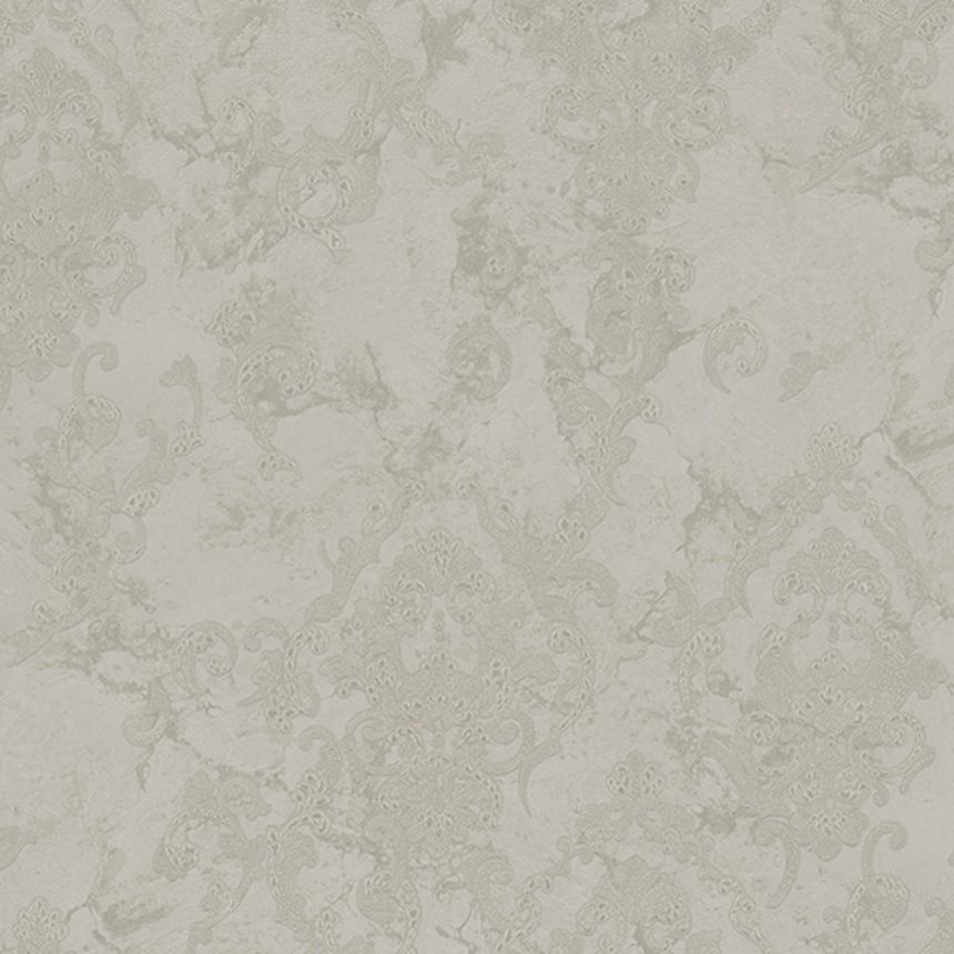 Luxuriöse cremefarbene Tapete, Ornamente M13009, Murella Italia, Zambaiti Parati