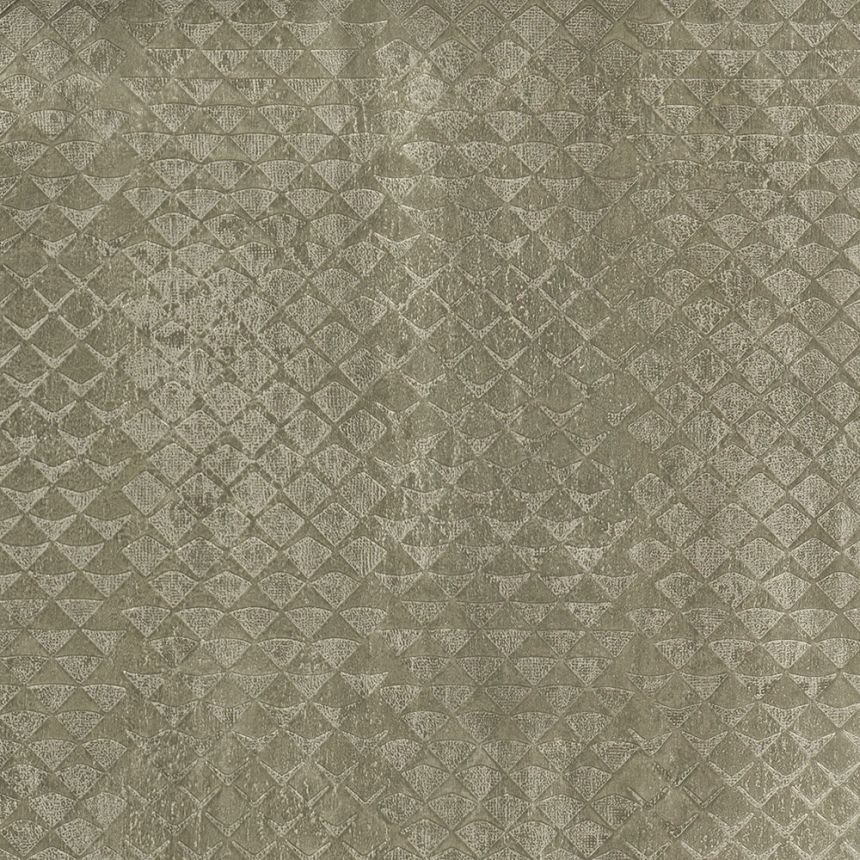 Braune Tapete mit geometrischen Mustern 28628, Kaleido, Limonta